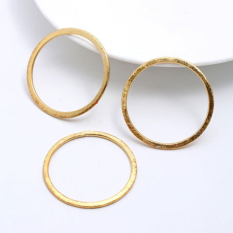 Gold Coated Brass Outline 40 x 30MM Oval Blank