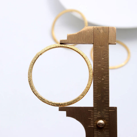 Gold Coated Brass Outline 40 x 30MM Oval Blank