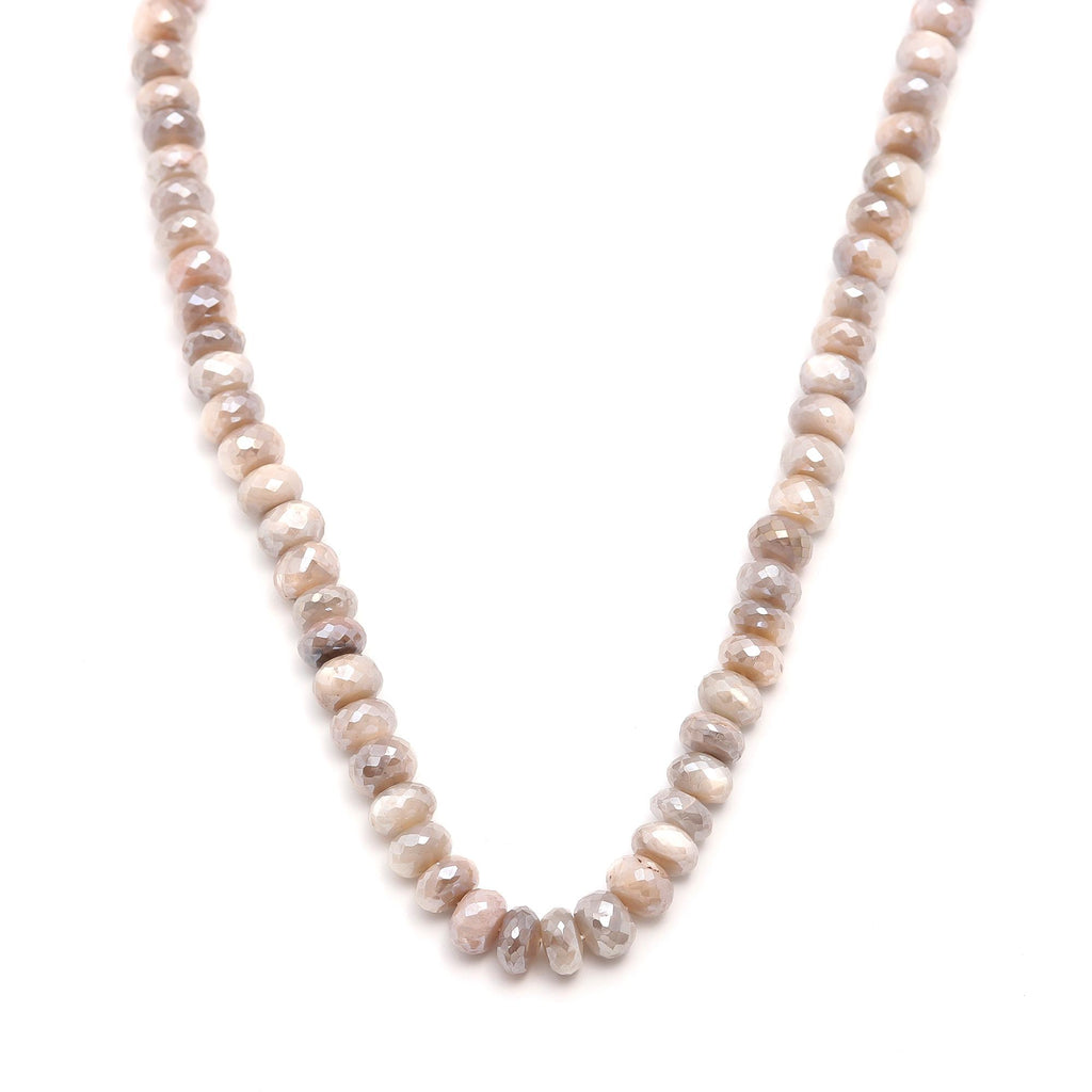 Mystic Coated Moonstone Rondell Faceted Natural Beads 15 Inches Strands