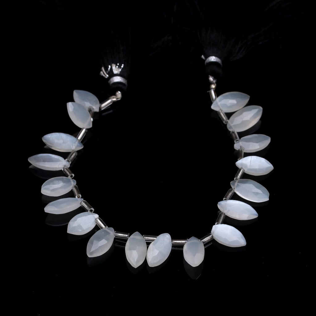 Grey Moonstone Marquise Faceted Natural Beads 8 inches Strands