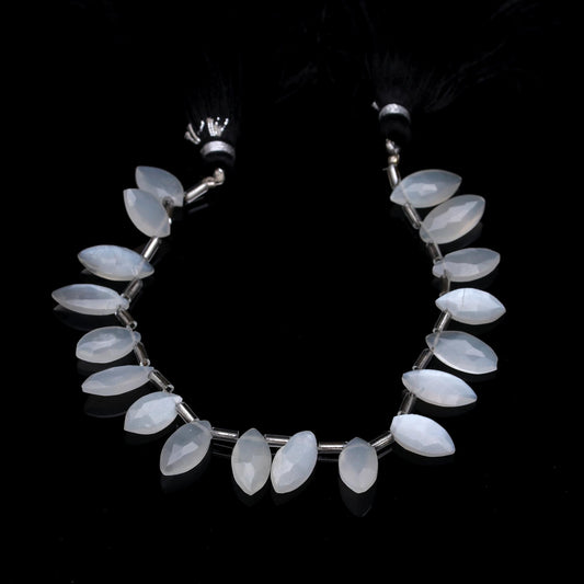 Grey Moonstone Marquise Faceted Natural Beads 8 inches Strands