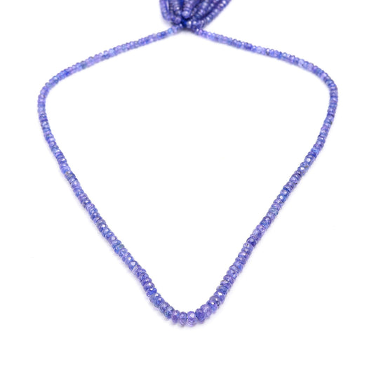 Tanzanite Purple Rondell Faceted Natural Beads 16 inches strands