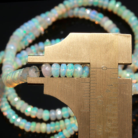 Ethiopian Opal Faceted Rondelle Bead 5 mm Beads Strands For Jewelry Making