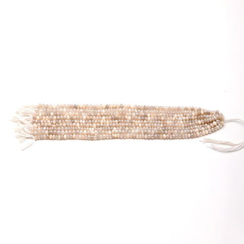 Mystic Coated Moonstone Rondell Faceted Natural Beads 15 Inches Strands