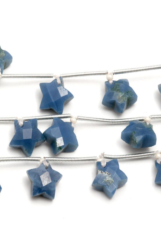 Blue Opal Star Faceted Natural Beads