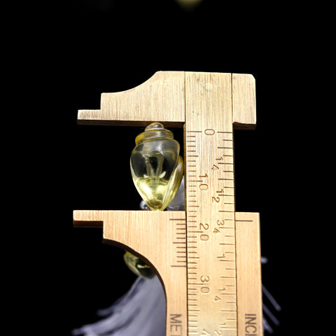 Lemon Quartz Yellow Conch Shell Carving Natural Pair Beads