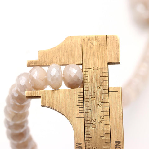 Mystic Coated Moonstone Rondell Faceted Natural Beads 15 Inches Strands