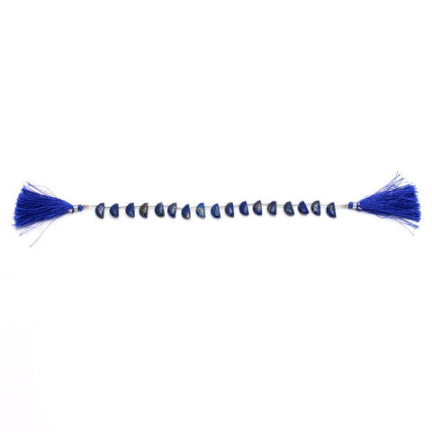 Lapis Lazuli Blue D shape Faceted Natural Beads 8 Inches Strands