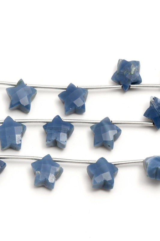 Blue Opal Star Faceted Natural Beads