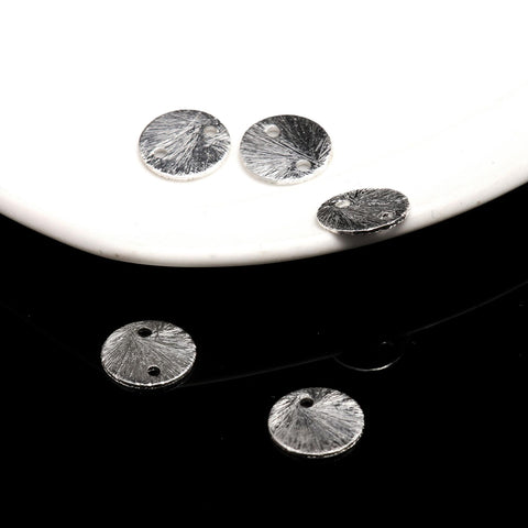 Silver Coated Brass Solid 10MM Round Blank