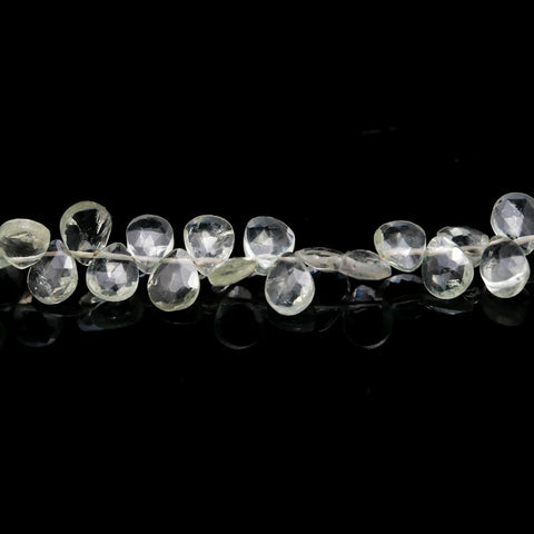 Green Amethyst Pear Faceted  Natural Beads 8 inches strands