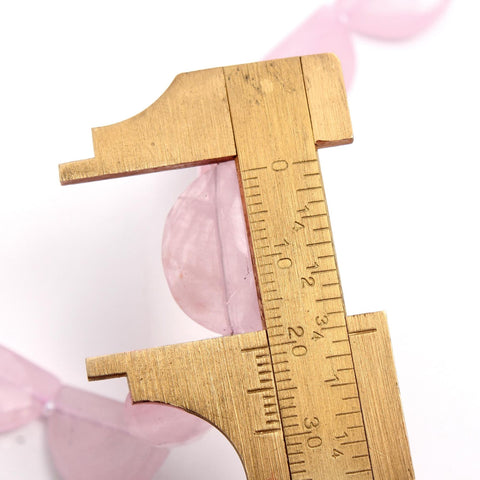 Rose Quartz Pink D Shape Faceted Natural Beads