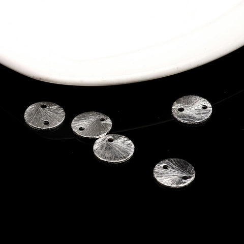 Silver Coated Brass Solid 10MM Round Blank