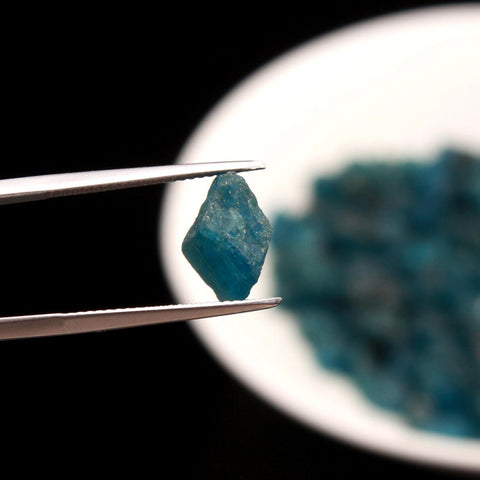 Blue Apatite Raw Faceted Natural Beads