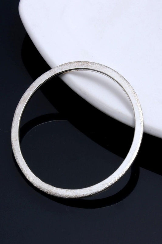Silver Coated Brass Outline 38MM Circle Blank