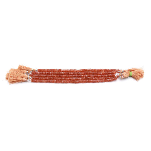 Carnelian Orange Tire Smooth Natural Beads 13.5 Inches Strands