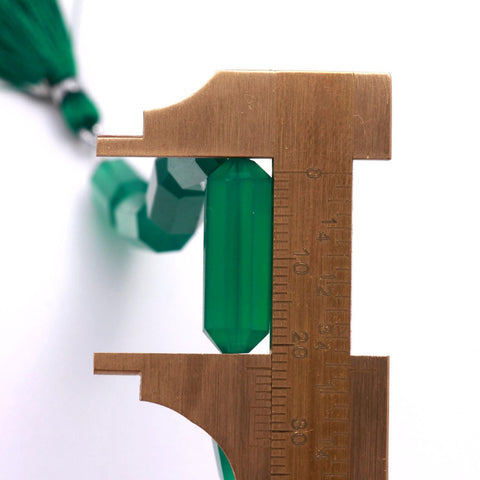 Green Onyx Double Pencil Faceted Natural Beads