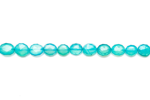 Chalcedony Blue Oval Faceted Heat Treated Beads