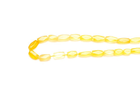 Chalcedony Yellow Rectangle Smooth Heat Treated Beads