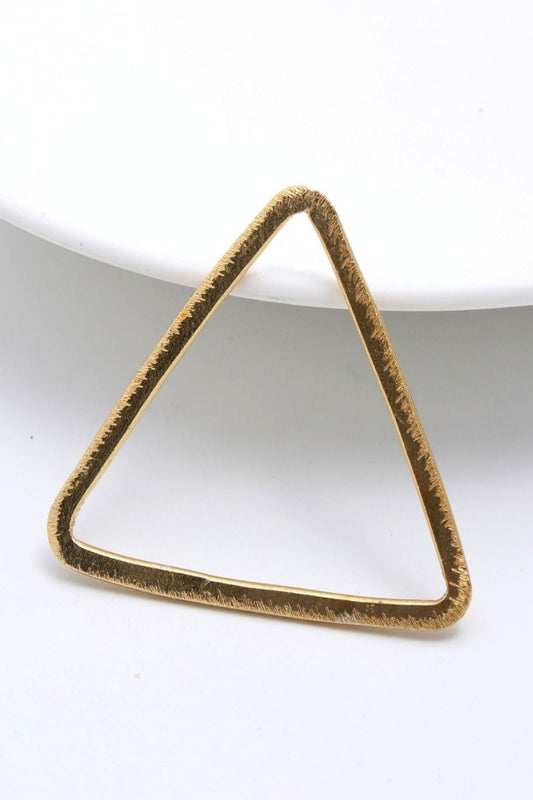 Gold Coated Brass Outline 39MM Triangle Blank