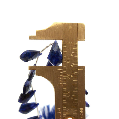 Blue Dyed Quartz Arrowhead Faceted Natural Beads