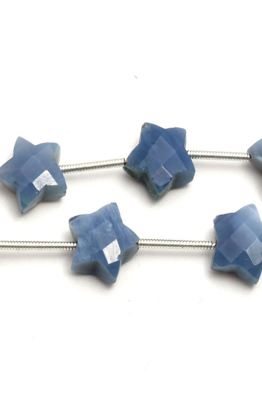 Blue Opal Star Faceted Natural Beads