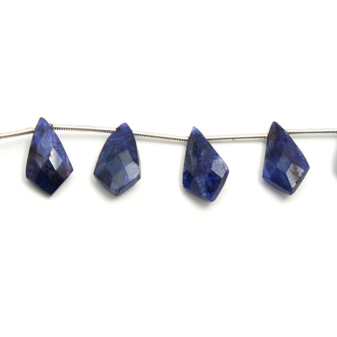 Blue Dyed Quartz Arrowhead Faceted Natural Beads