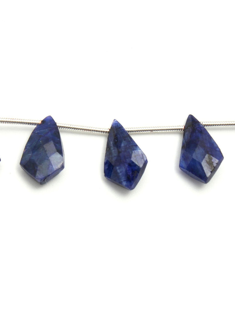 Blue Dyed Quartz Arrowhead Faceted Natural Beads