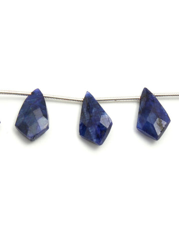 Blue Dyed Quartz Arrowhead Faceted Natural Beads