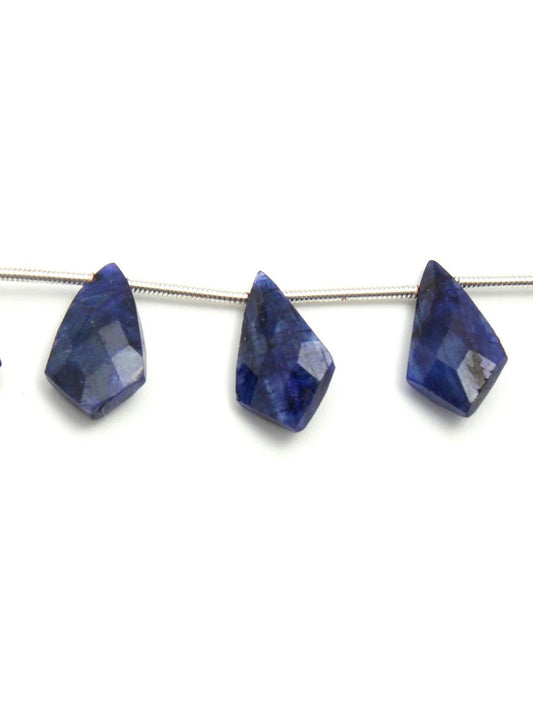 Blue Dyed Quartz Arrowhead Faceted Natural Beads