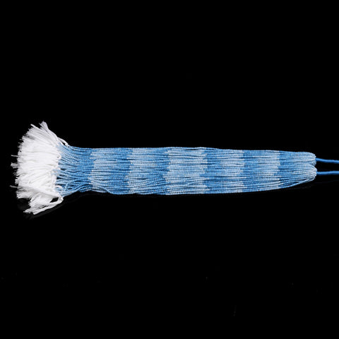 Aquamarine Shaded Blue 2 MM Round Faceted Natural Beads 12.5 inches Strands