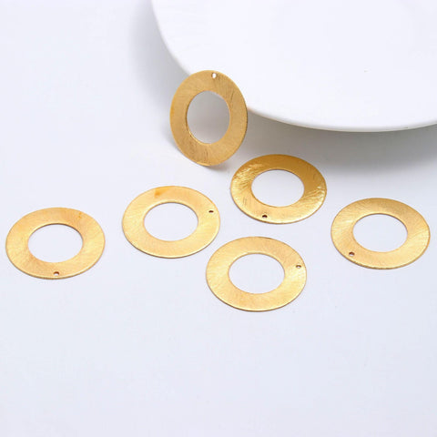 Gold Coated Brass Outline 30MM Circle Blank