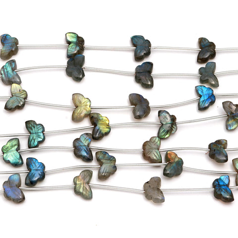 Labradorite Grey Butterfly 12 MM Carving Natural Beads For Jewelry Craft