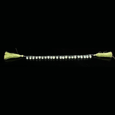 Prehnite Green Dew Drop Faceted Natural Beads