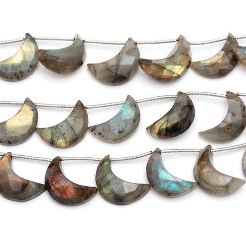Labradorite Grey Moon Faceted Natural Beads 8 inches Strands