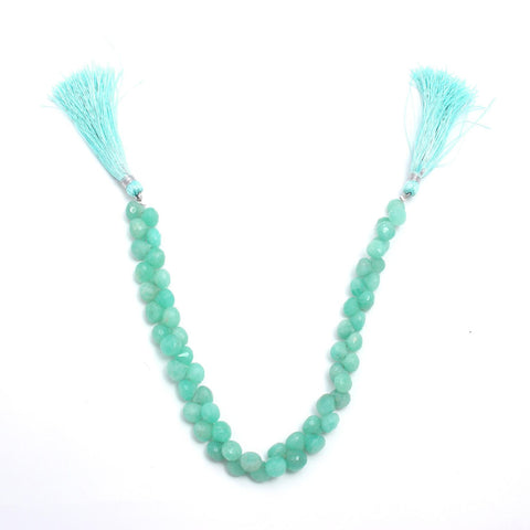 Amazonite Blue Onion Faceted Natural Beads