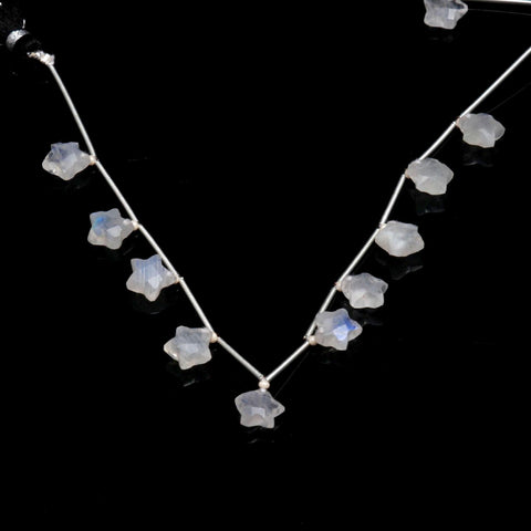 Rainbow Moonstone Star Faceted Natural Beads