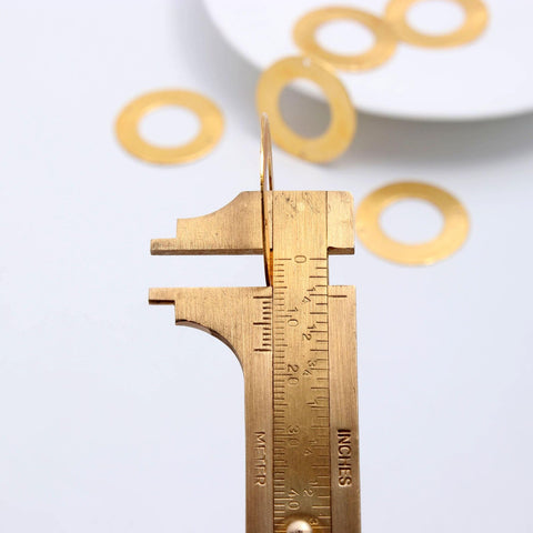 Gold Coated Brass Outline 30MM Circle Blank