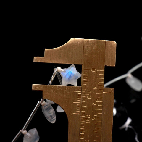 Rainbow Moonstone Star Faceted Natural Beads