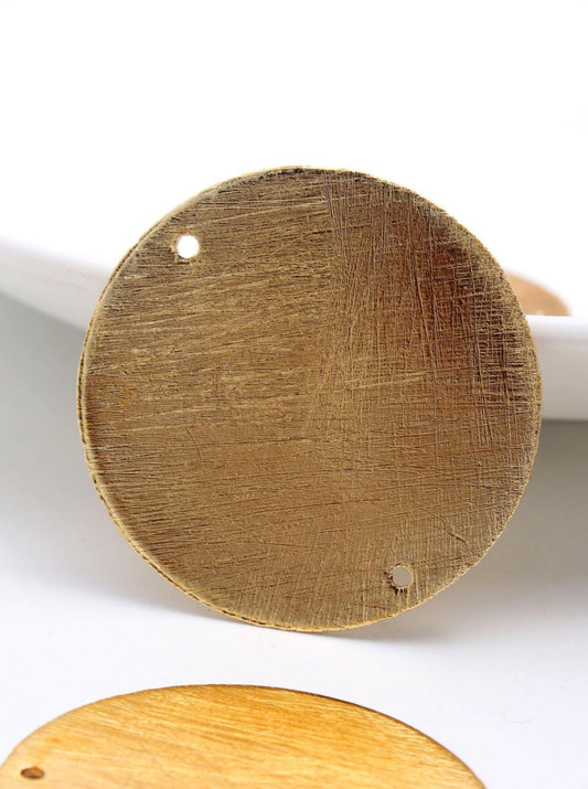 Gold Coated Brass Solid 30MM Round Blank