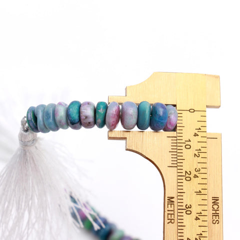 Multi Opal Multicolor Rondell Smooth Natural Beads 8 Inches Strands