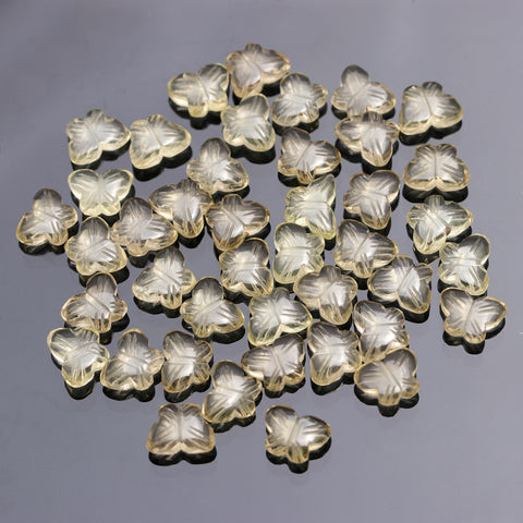 Lemon Quartz Yellow Butterfly Carving Natural 9 MM Stone