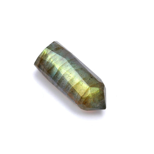 Labradorite Grey Pencil Faceted Natural 12MM Stone