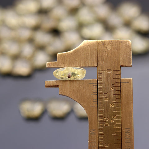 Lemon Quartz Yellow Butterfly Carving Natural 9 MM Stone