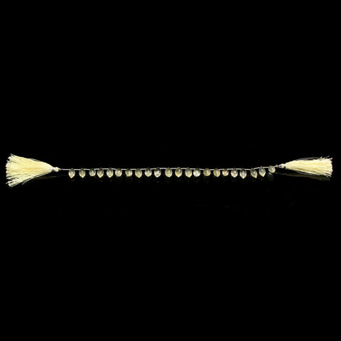 Lemon Quartz Yellow Dew Drop Faceted Natural Beads