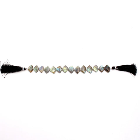 Labradorite Grey Axe Faceted Natural Beads