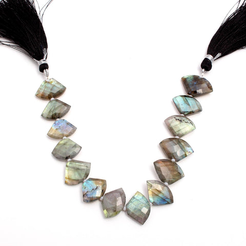 Labradorite Grey Axe Faceted Natural Beads
