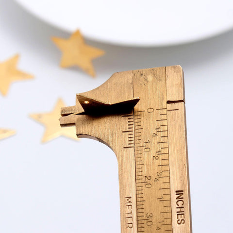 Gold Coated Brass Solid 25MM Star Blank