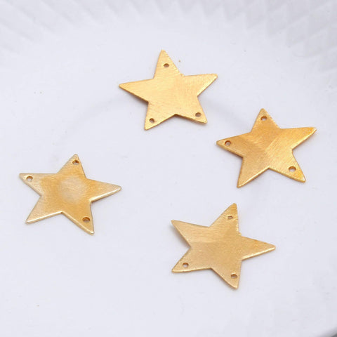 Gold Coated Brass Solid 25MM Star Blank