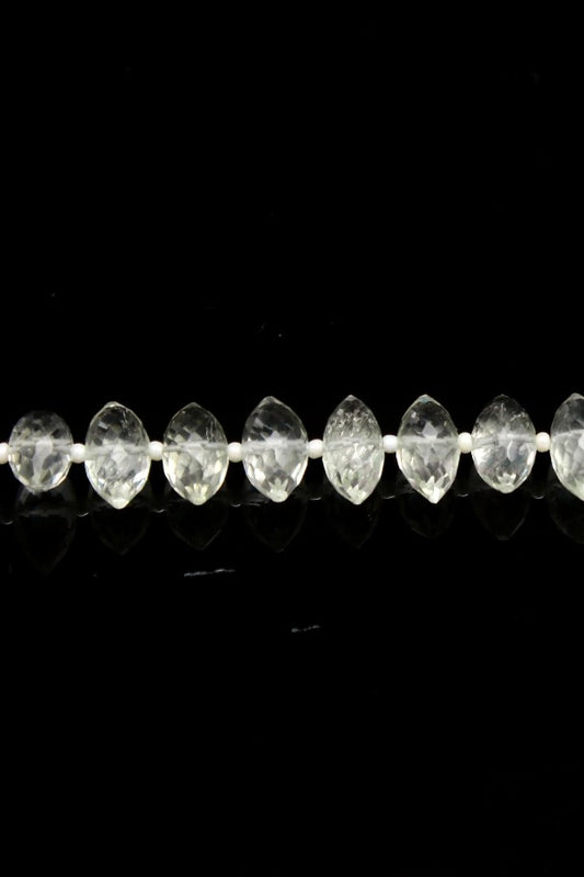 Lemon Quartz Yellow Dew Drop Faceted Natural Beads